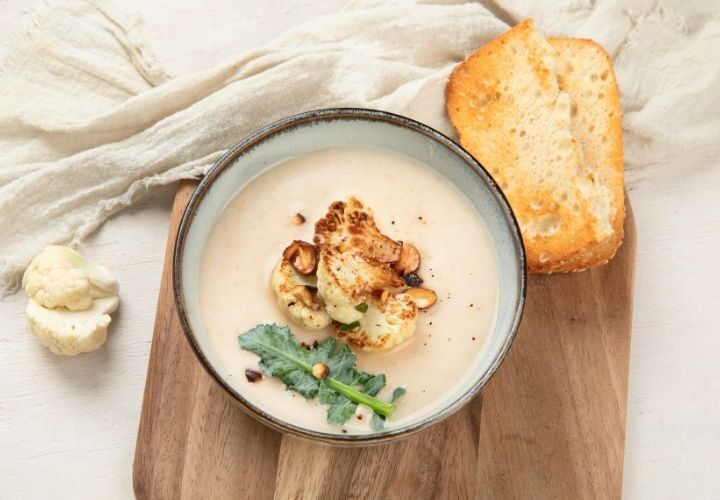 Crema de pera y coliflor