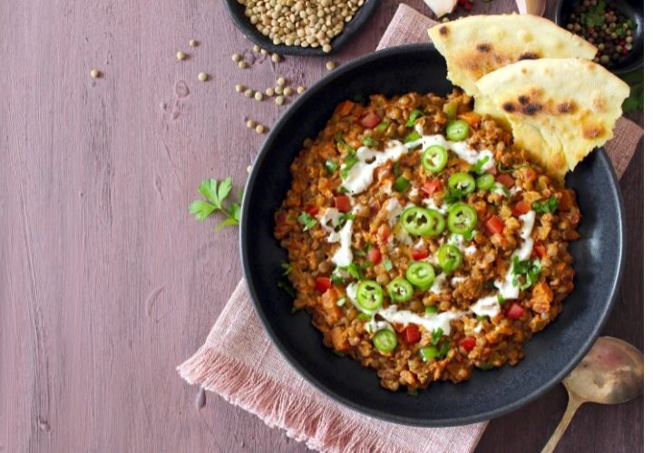 Salteado de lentejas